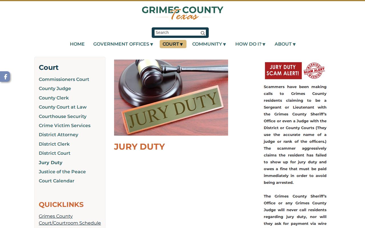 Grimes County court records Justice and Business Center